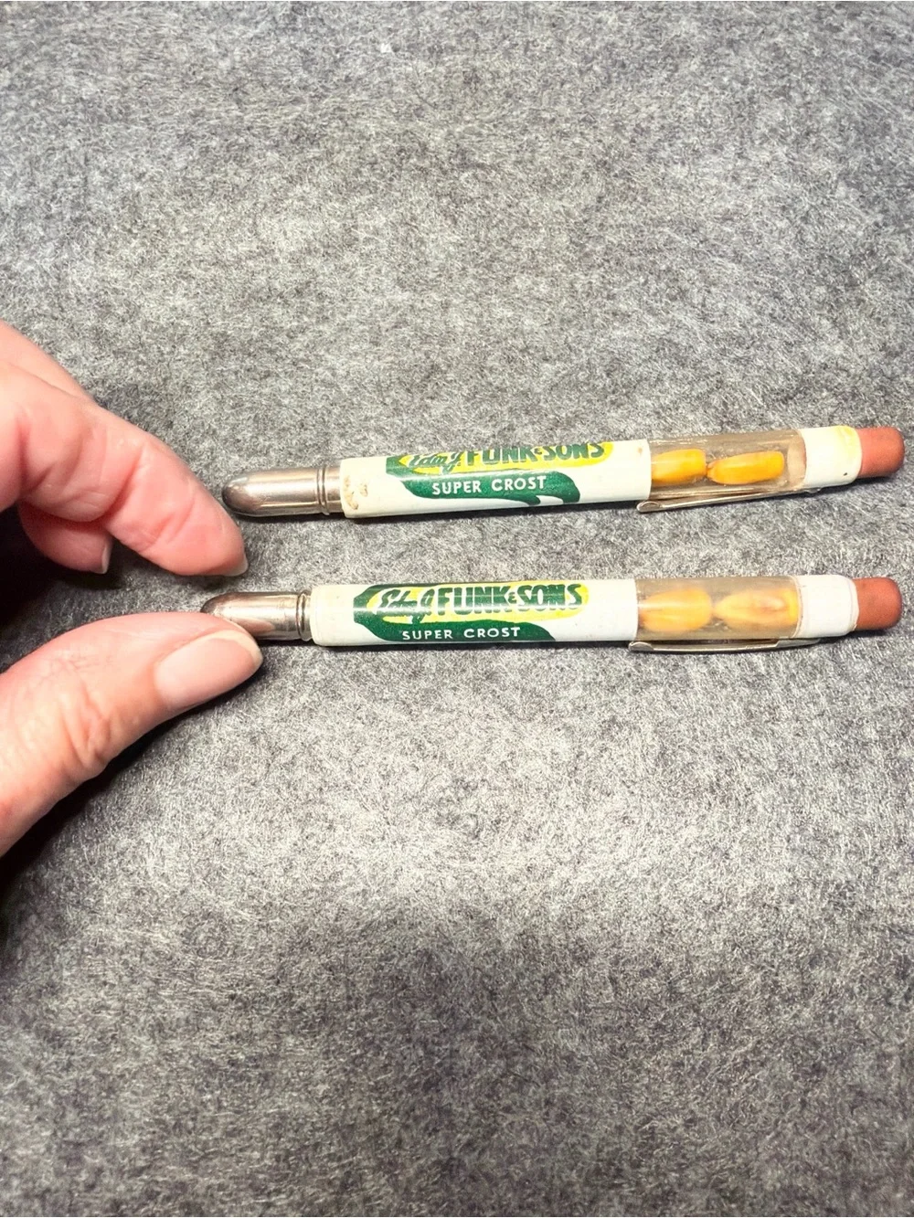 Vintage Bullet Pencil Set Edw J Funk Sons Seed Corn